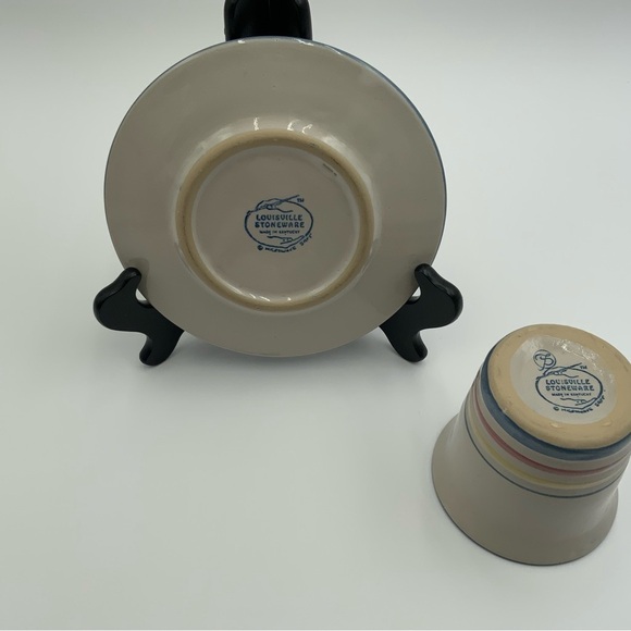 Louisville Pottery A Partridge in a Pear Tree Punch Cup & Saucer - Picture 4 of 4